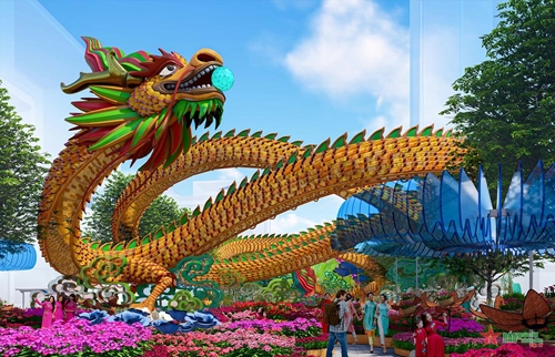 Kỷ lục linh vật Rồng dài hơn 100 mét tại đường hoa Nguyễn Huệ Tết Giáp Thìn